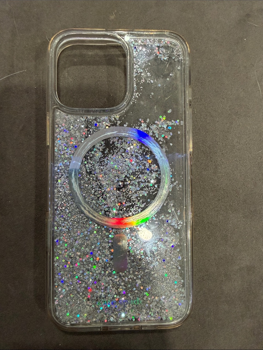 kate spade Clear Glitter MagSafe iPhone 16 Pro Max case
